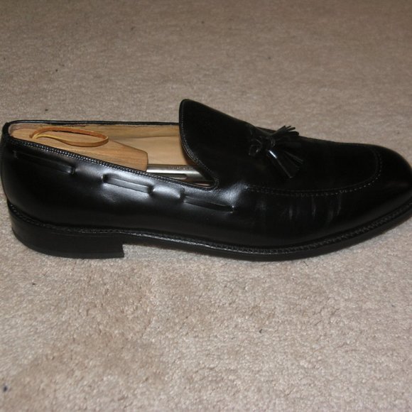 Nettleton Black Leather Tassel Loafers 14D main image 4